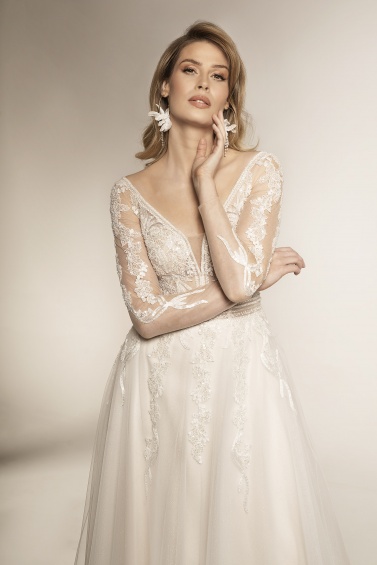 suknia ślubna TO-1406T zbliżenie